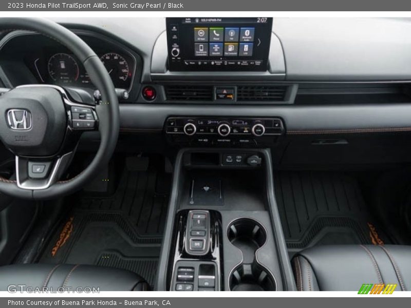 Sonic Gray Pearl / Black 2023 Honda Pilot TrailSport AWD