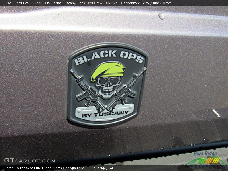 Carbonized Gray / Black Onyx 2022 Ford F250 Super Duty Lariat Tuscany Black Ops Crew Cab 4x4