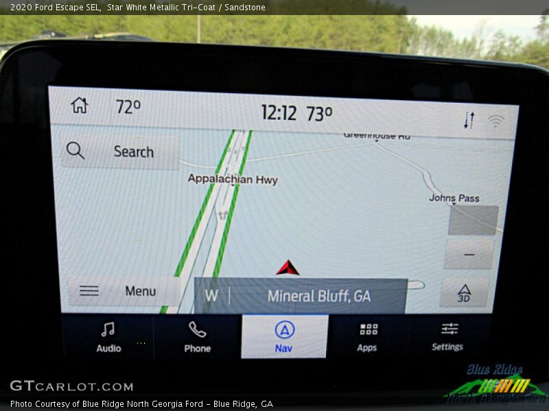Star White Metallic Tri-Coat / Sandstone 2020 Ford Escape SEL