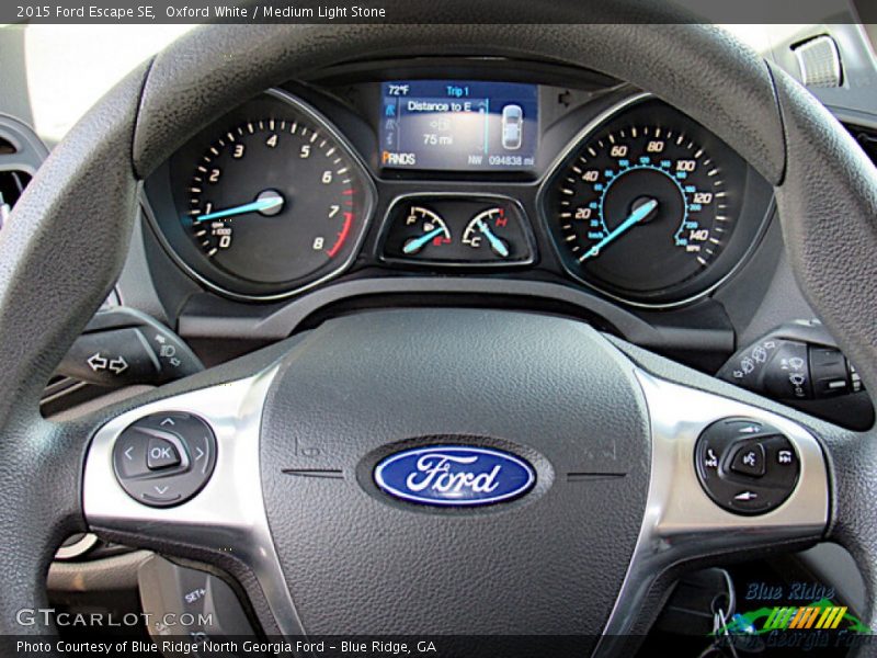 Oxford White / Medium Light Stone 2015 Ford Escape SE
