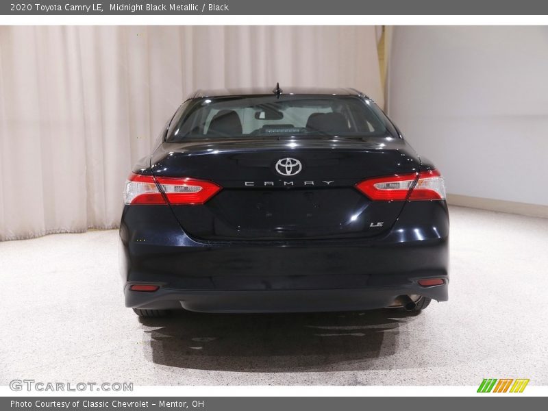 Midnight Black Metallic / Black 2020 Toyota Camry LE