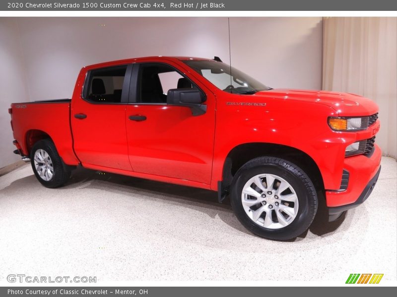 Red Hot / Jet Black 2020 Chevrolet Silverado 1500 Custom Crew Cab 4x4