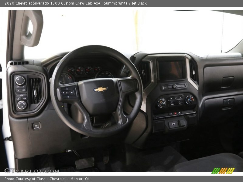 Summit White / Jet Black 2020 Chevrolet Silverado 1500 Custom Crew Cab 4x4