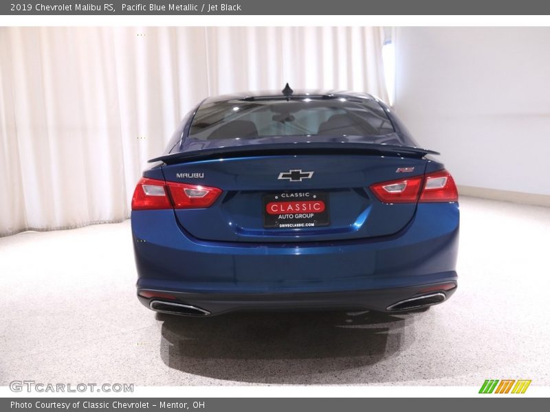 Pacific Blue Metallic / Jet Black 2019 Chevrolet Malibu RS