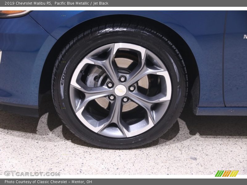Pacific Blue Metallic / Jet Black 2019 Chevrolet Malibu RS