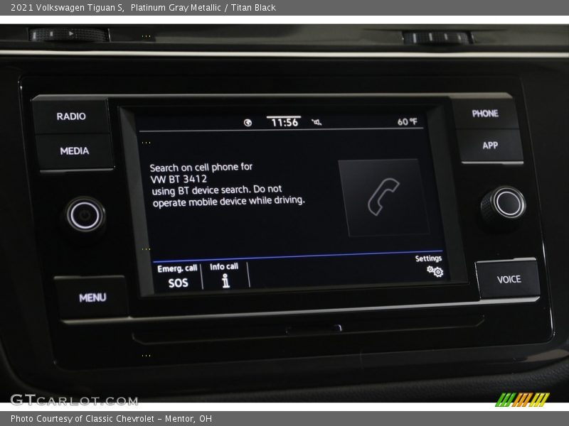 Platinum Gray Metallic / Titan Black 2021 Volkswagen Tiguan S