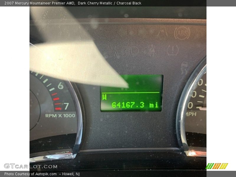 Dark Cherry Metallic / Charcoal Black 2007 Mercury Mountaineer Premier AWD