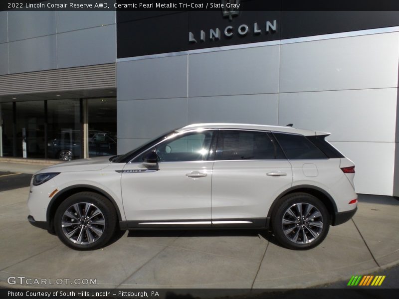 Ceramic Pearl Metallic Tri-Coat / Slate Gray 2022 Lincoln Corsair Reserve AWD