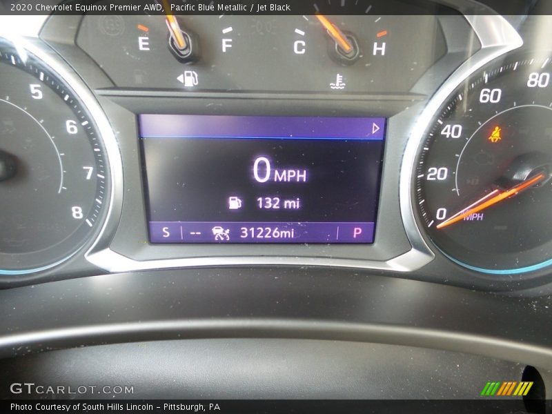 Pacific Blue Metallic / Jet Black 2020 Chevrolet Equinox Premier AWD