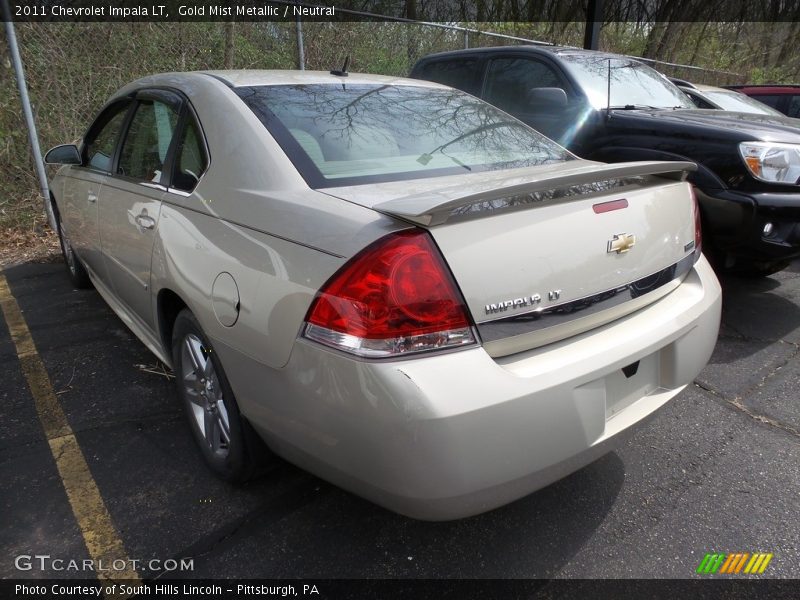 Gold Mist Metallic / Neutral 2011 Chevrolet Impala LT