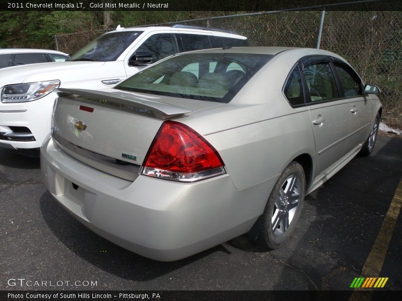 Gold Mist Metallic / Neutral 2011 Chevrolet Impala LT