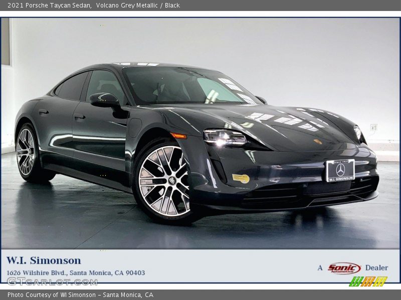 Volcano Grey Metallic / Black 2021 Porsche Taycan Sedan