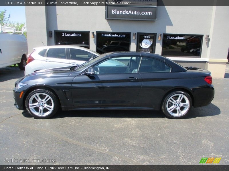 Black Sapphire Metallic / Black 2018 BMW 4 Series 430i xDrive Convertible