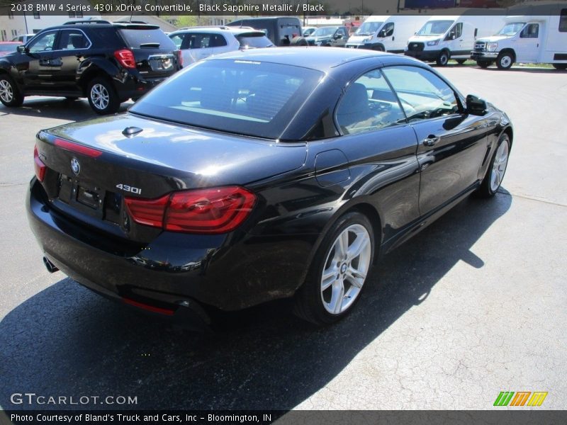 Black Sapphire Metallic / Black 2018 BMW 4 Series 430i xDrive Convertible