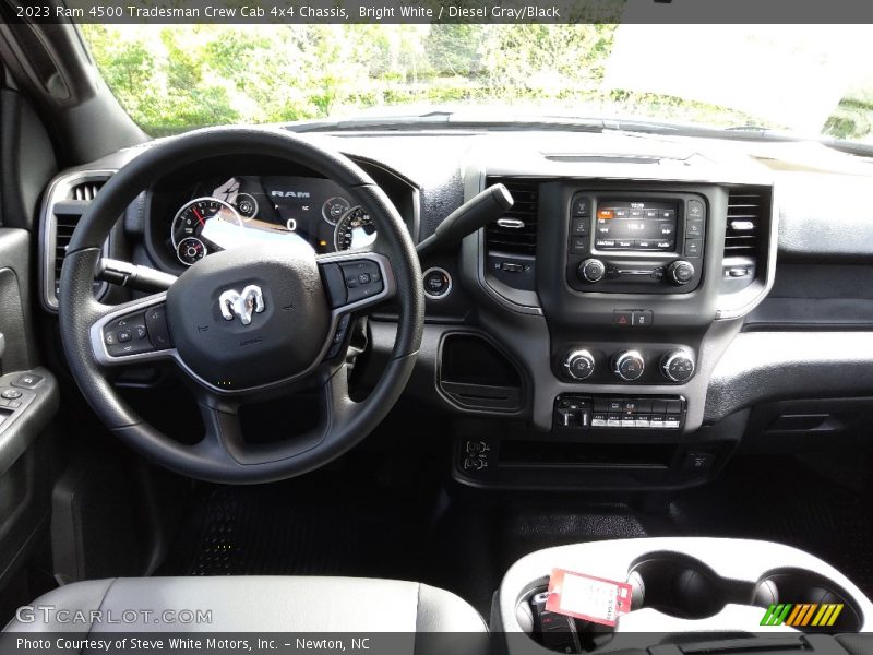Bright White / Diesel Gray/Black 2023 Ram 4500 Tradesman Crew Cab 4x4 Chassis