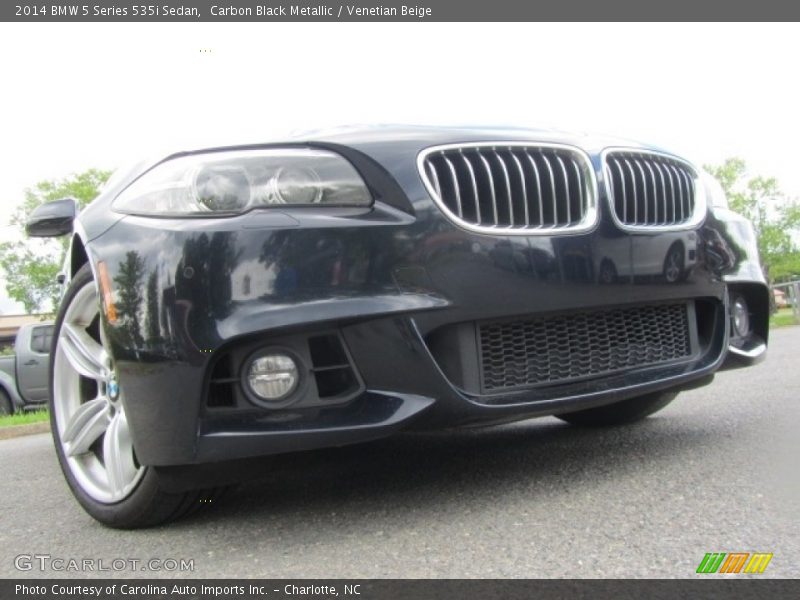 Carbon Black Metallic / Venetian Beige 2014 BMW 5 Series 535i Sedan