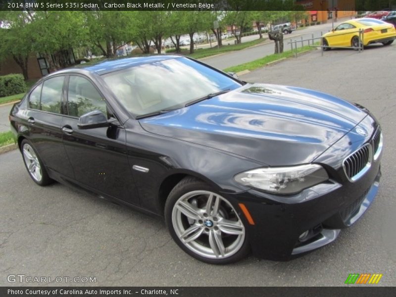 Carbon Black Metallic / Venetian Beige 2014 BMW 5 Series 535i Sedan