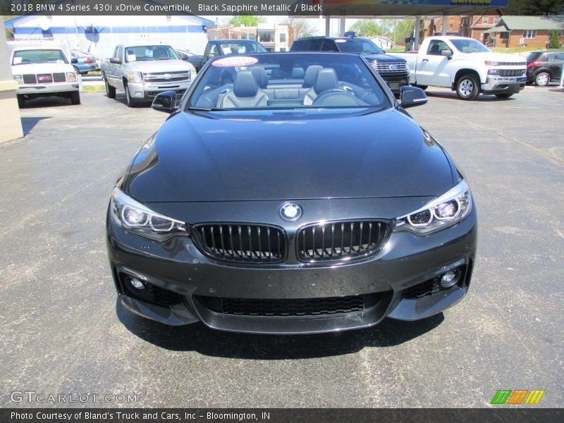 Black Sapphire Metallic / Black 2018 BMW 4 Series 430i xDrive Convertible