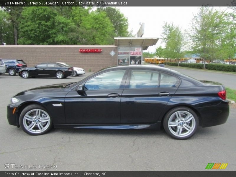 Carbon Black Metallic / Venetian Beige 2014 BMW 5 Series 535i Sedan