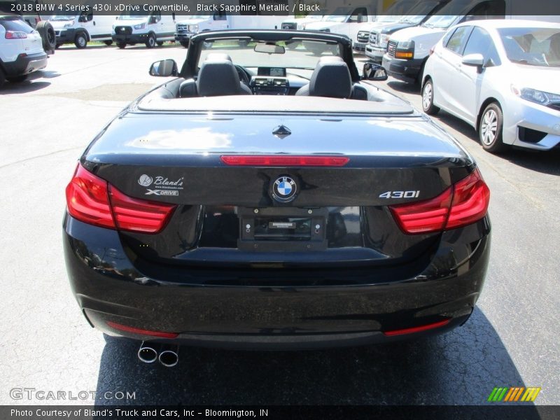 Black Sapphire Metallic / Black 2018 BMW 4 Series 430i xDrive Convertible