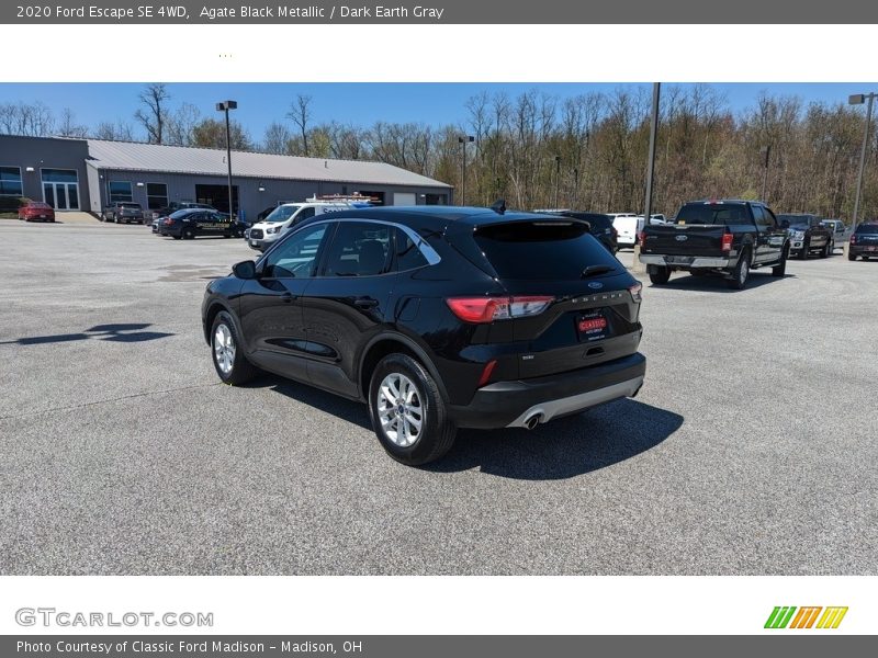 Agate Black Metallic / Dark Earth Gray 2020 Ford Escape SE 4WD