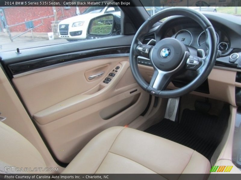 Carbon Black Metallic / Venetian Beige 2014 BMW 5 Series 535i Sedan