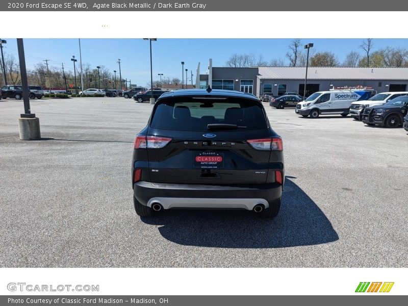 Agate Black Metallic / Dark Earth Gray 2020 Ford Escape SE 4WD