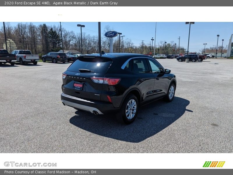 Agate Black Metallic / Dark Earth Gray 2020 Ford Escape SE 4WD