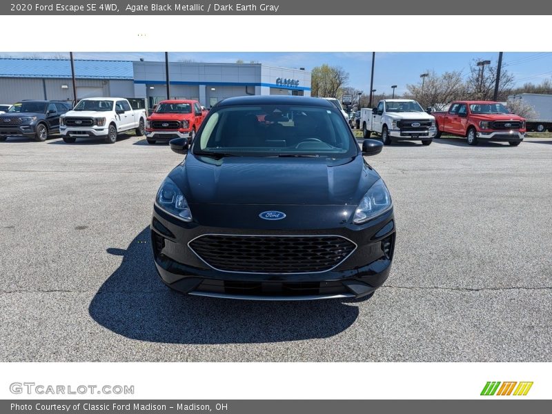 Agate Black Metallic / Dark Earth Gray 2020 Ford Escape SE 4WD