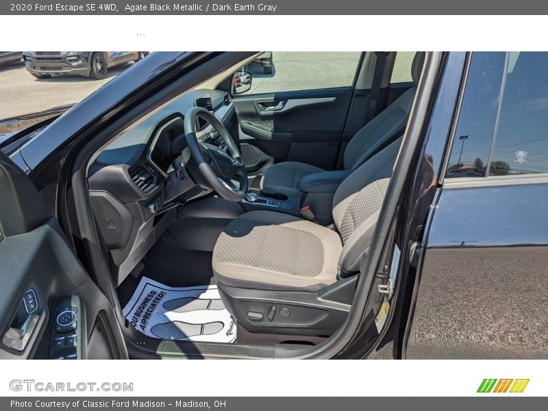 Agate Black Metallic / Dark Earth Gray 2020 Ford Escape SE 4WD