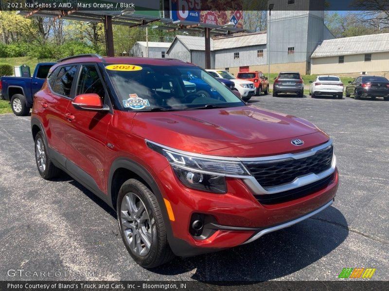 Mars Orange / Black 2021 Kia Seltos S AWD