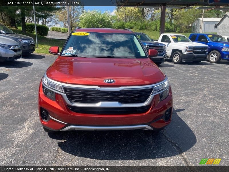Mars Orange / Black 2021 Kia Seltos S AWD