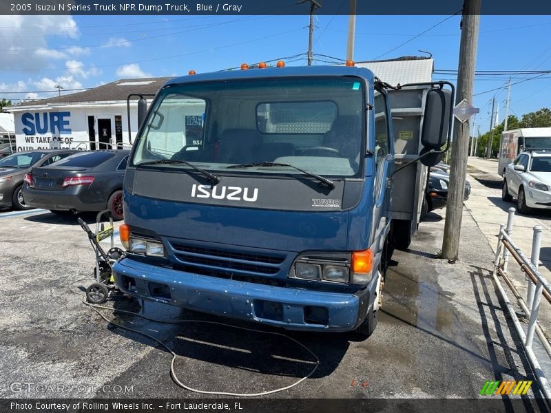 Blue / Gray 2005 Isuzu N Series Truck NPR Dump Truck