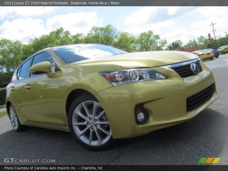 Daybreak Yellow Mica / Black 2011 Lexus CT 200h Hybrid Premium