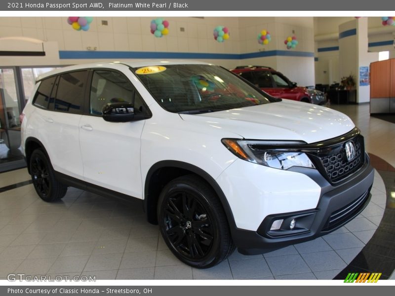 Platinum White Pearl / Black 2021 Honda Passport Sport AWD