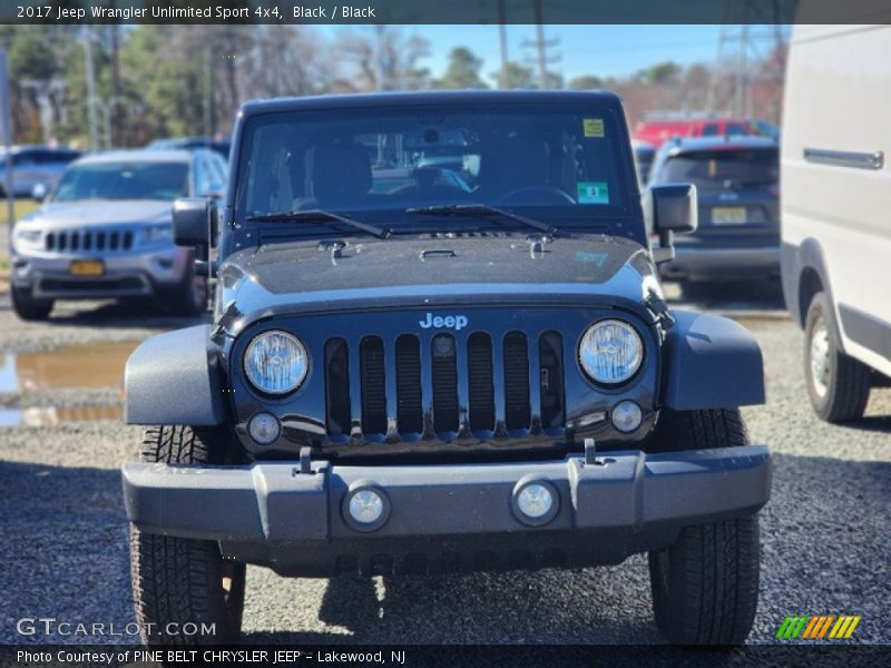 Black / Black 2017 Jeep Wrangler Unlimited Sport 4x4