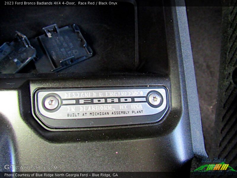 Info Tag of 2023 Bronco Badlands 4X4 4-Door