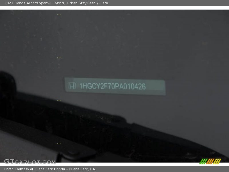 Urban Gray Pearl / Black 2023 Honda Accord Sport-L Hybrid