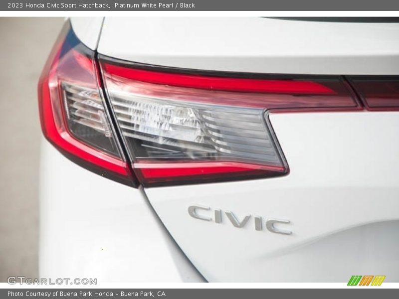 Platinum White Pearl / Black 2023 Honda Civic Sport Hatchback