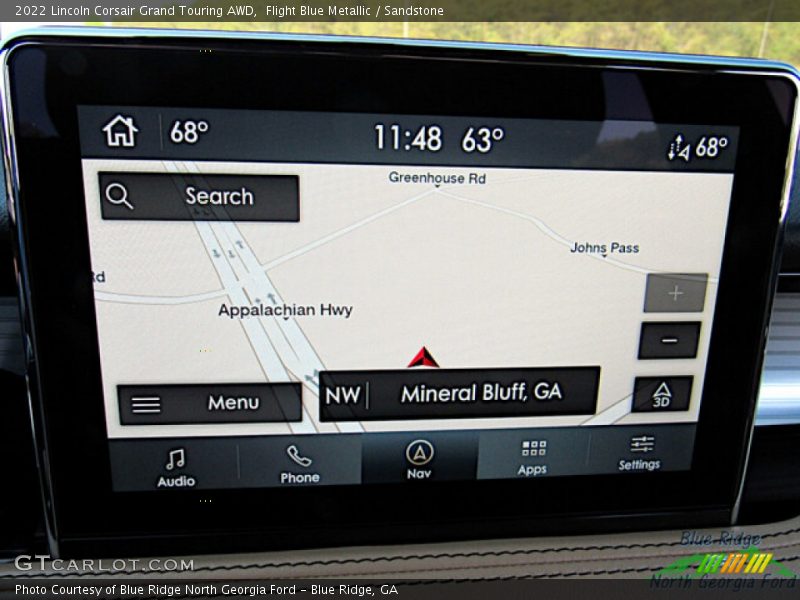 Navigation of 2022 Corsair Grand Touring AWD