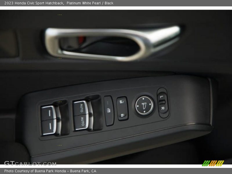 Platinum White Pearl / Black 2023 Honda Civic Sport Hatchback
