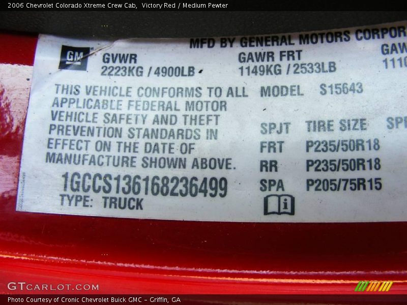 Victory Red / Medium Pewter 2006 Chevrolet Colorado Xtreme Crew Cab