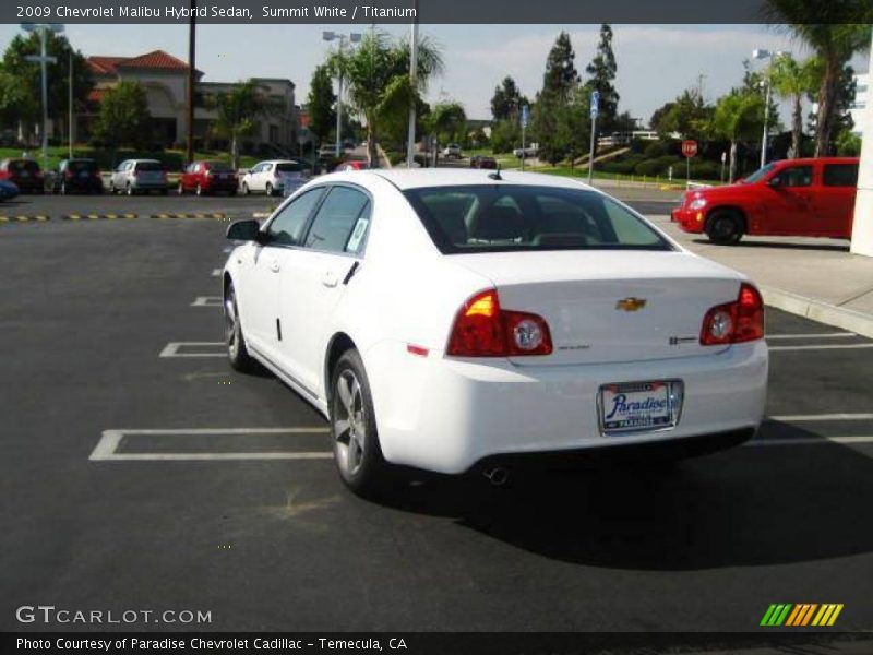 Summit White / Titanium 2009 Chevrolet Malibu Hybrid Sedan