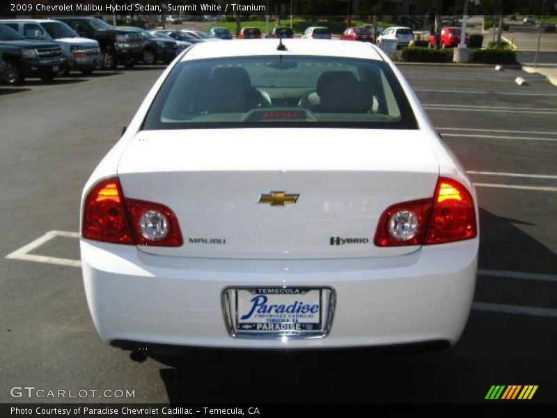 Summit White / Titanium 2009 Chevrolet Malibu Hybrid Sedan