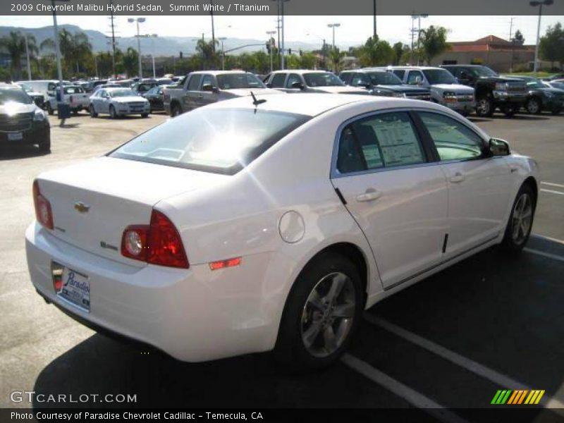 Summit White / Titanium 2009 Chevrolet Malibu Hybrid Sedan