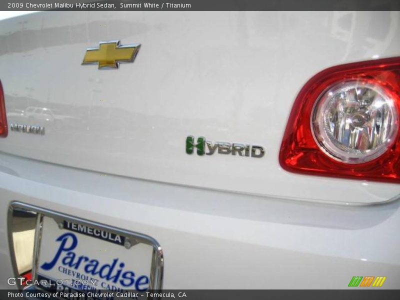 Summit White / Titanium 2009 Chevrolet Malibu Hybrid Sedan