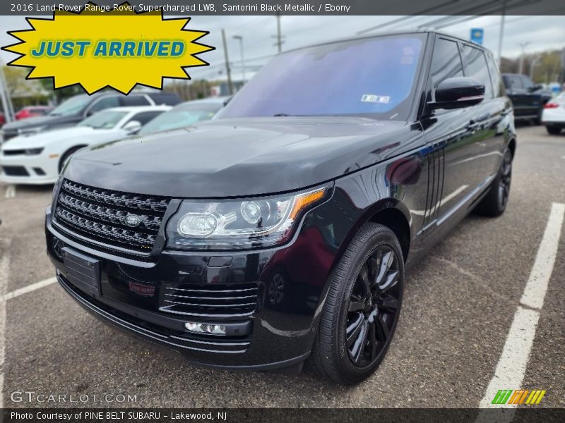 Santorini Black Metallic / Ebony 2016 Land Rover Range Rover Supercharged LWB