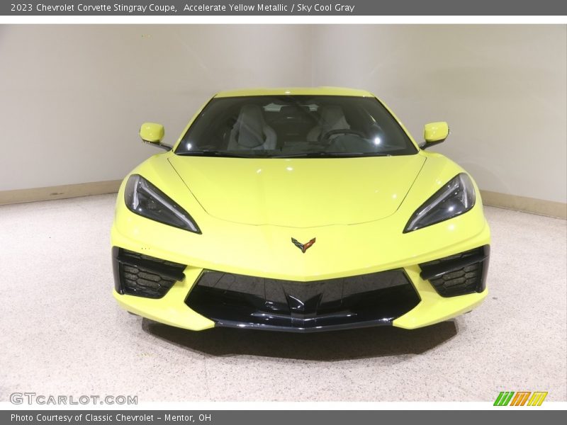 Accelerate Yellow Metallic / Sky Cool Gray 2023 Chevrolet Corvette Stingray Coupe