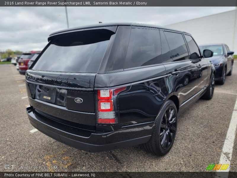 Santorini Black Metallic / Ebony 2016 Land Rover Range Rover Supercharged LWB