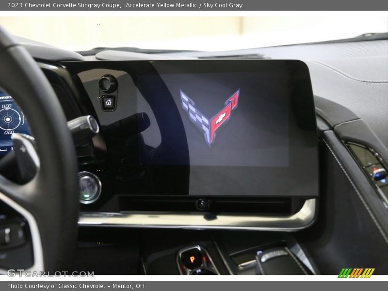 Accelerate Yellow Metallic / Sky Cool Gray 2023 Chevrolet Corvette Stingray Coupe